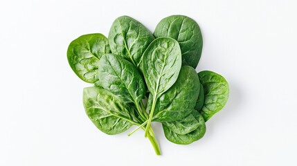 Fototapeta premium Fresh spinach leaves ready for cooking or salad preparation in a bright kitchen setting