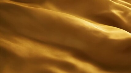 Abstract gold fabric flowing animation with warm lighting - Powered by Adobe