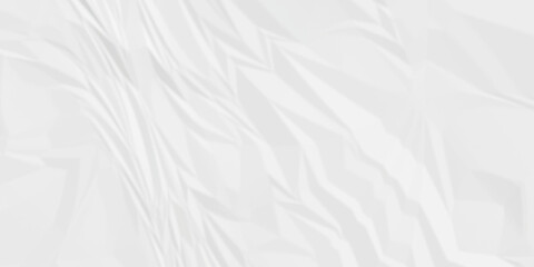 Old paper background ripple soft white pattern wave crumple. Crushed and creased soft paper. Abstract wrinkle effect grunge and rough backdrop vintage page. Paper texture background.
