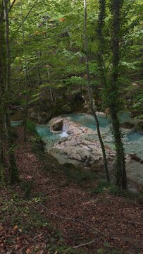 The urederra river in navarra, spain