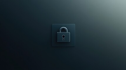 Secure padlock icon displayed on a dark background representing digital security and protection of information