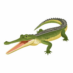 Obraz premium Gharial, eine große fischfressende Krokodilart des indischen Subkontinents