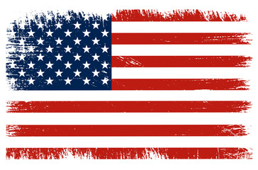 American flag grunge USA vector png