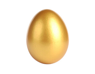 Golden Egg Isolated on White Background, luxury and wealth concept