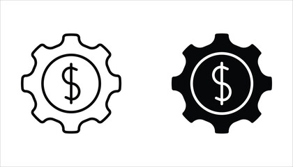 Optimization concept, work processes. Set of vector icons isolated on a white background.