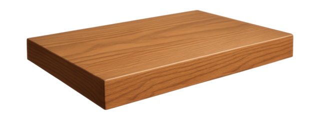 A natural-finish wooden shelf for storing laundry supplies above a washing machine.