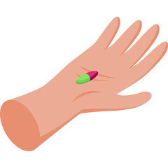 A Single Medical Capsule Held Open In A Caucasian Hand On A Transparent Background For Healthcare And Pharmaceutical Concepts