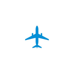 Metallic Blue Airplane 3D