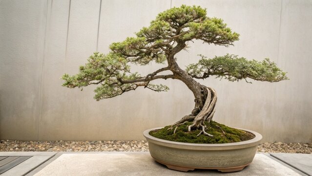 bonsai tree in pot - Powered by Adobe