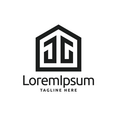 Fototapeta premium Geometric pentagon logo icon vector