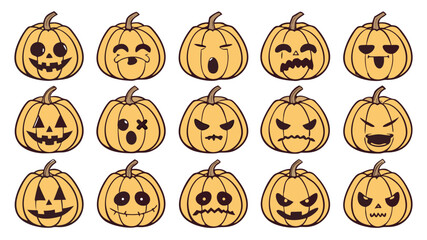 halloween pumpkin seamless pattern vector illustration in isolate backgorund
