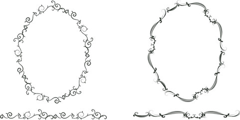 Vintage Ornamental Frames Set – Decorative Border Vector