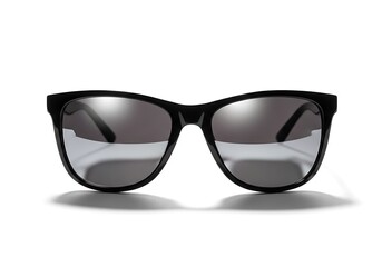 Fototapeta premium Stylish black sunglasses isolated on white background, a fashionable accessory for protecting your eyes from the suns harmful rays