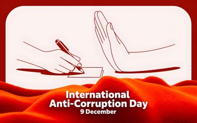 International anti corruption day december 9th concept illustration