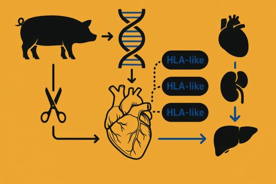Innovative Genetic Engineering Process Utilizing Pig DNA to Create HLA-like Organs for Human Transplantation Enhancing Medical Futures and Advancing Organ Donation Solutions