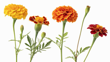 Obraz premium calendula flowers isolated on white background