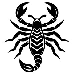 Minimal Scorpion Logo on White Background