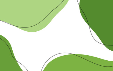 Fototapeta premium Abstract Green Fluid Wave Background with Organic Natural Lines, Green Curve Frame Wallpaper