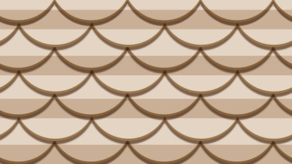 Seamless pattern of brown fish scales or roof tiles, elegant background © Sumon