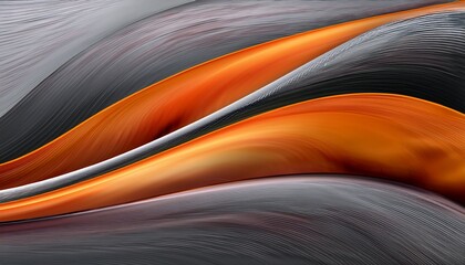 Abstract Design In Gray And Orange Tones With Smooth Curves