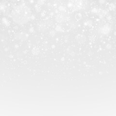 Cold winter snowflake with frost and Christmas glow. Shimmering ice covers the snowy ground.