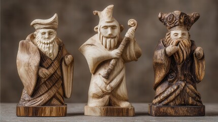 wooden statue of a man