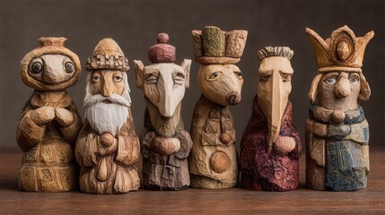 wooden statue of a man