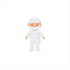 Fototapeta premium Cute Mummy Boy Costume Vector