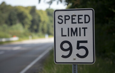 Speed Limit 95 mph Traffic Sign