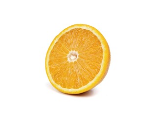 Half or fresh orange isolated on white background 