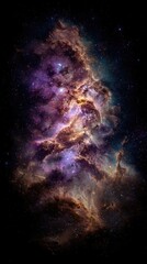 Colorful Deep Space Nebula With Stars