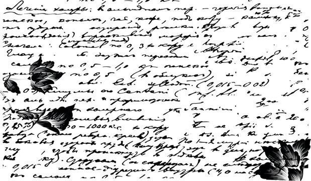 Seamless Grunge Handwriting Pattern &ndash; Abstract Illegible Script Texture, Vintage Cursive Writing Background Vector