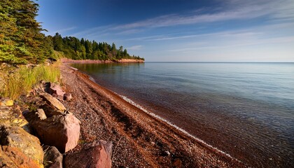 Obraz premium Shoreline Of Lake Superior Michigan