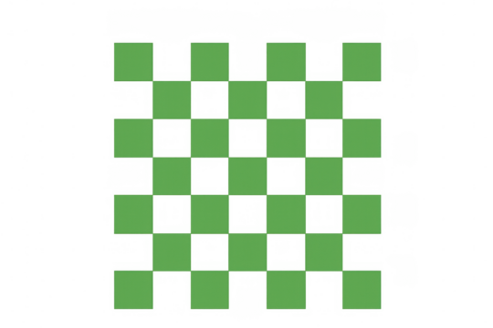 Checkerboard pattern with green squares creating an abstract geometric grid on transparent background