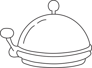 Cloche serving dome on handled platter