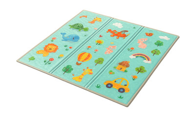 Foldable play mat with a waterproof surface, ideal for outdoor play areas.