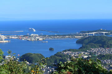 鷲尾山山頂からの景観　出航　（高知県　高知市）