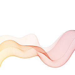 A single abstract wave of gradient smoke from yellow to red. Eps 10