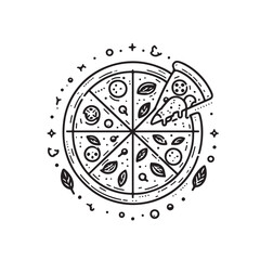 Pizza Doodle Vector | Hand-drawn Pizza Icon Set
