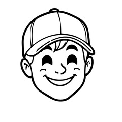 Fototapeta premium Emoji – person wearing baseball cap, peace sign