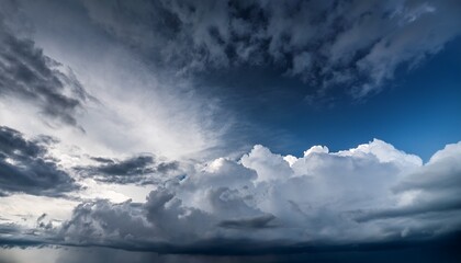 Obraz premium Dramatic Overcast Sky With Gray And White Clouds Before Rainy Season Storm Moody And Gloomy Weather Background Climate Meteorology And Atmospheric Weather Forecasting Climate Change Background