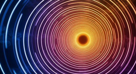 Fototapeta premium Abstract Spiral Tunnel of Light and Energy with Vibrant Colors.