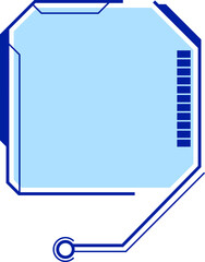 Communication message box with futuristic interface design