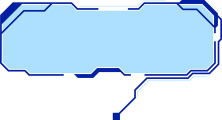 Sci fi speech bubble with futuristic message text box interface