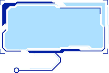 Futuristic digital callout box user interface element