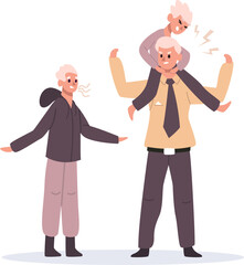 Family conflict creating parenting stress and children arguing