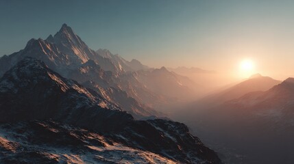 sunrise in the mountains