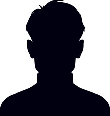 Anonymous male avatar silhouette icon for user profile