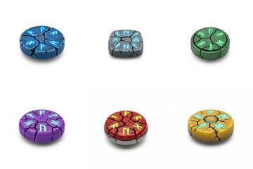 Ancient Runic Stone Button