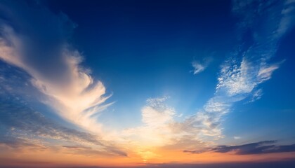 Soft Blue Sky Fuse With Sunset Light To Look Like Heaven Peaceful